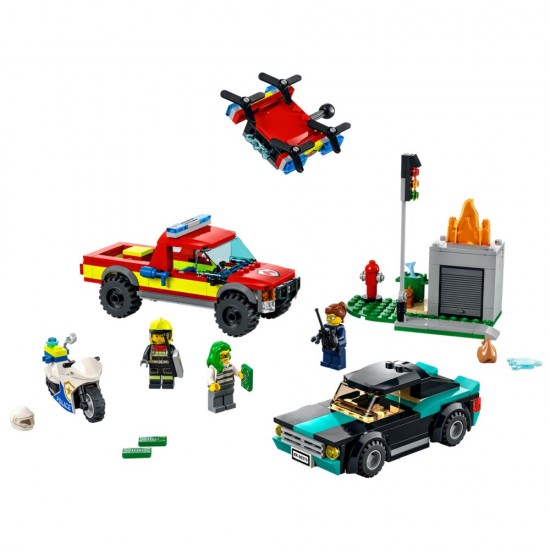 LEGO CITY - ΠΥΡΟΣΒΕΣΤΙΚΗ ΔΙΑΣΩΣΗ & ΑΣΤΥΝΟΜΙΚΗ ΚΑΤΑΔΙΩΞΗ (60319)