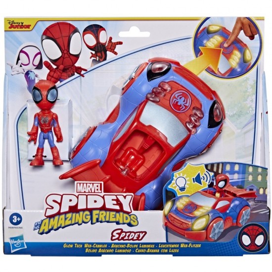 MARVEL - SPIDEY AND HIS AMAZING FRIENDS GLOW TECH VEHICLE 2 ΣΧΕΔΙΑ (F4252)