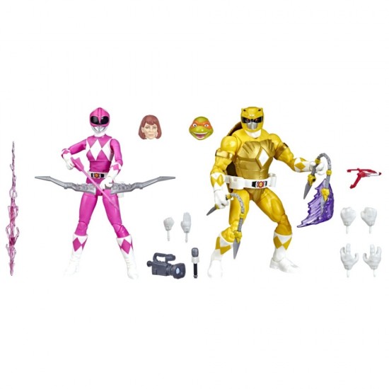 POWER RANGERS X TMNT - LIGHTNING COLLECTION MORPHED APRIL O'NEIL & MICHELANGELO (F2967)
