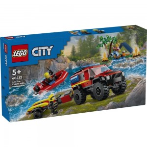 LEGO CITY - 4X4 FIRE TRUCK WITH RESCUE BOAT (60412)