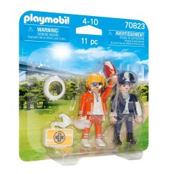 PLAYMOBIL CITY ACTION DUO PACK ΔΙΑΣΩΣΤΗΣ ΚΑΙ ΑΣΤΥΝΟΜΙΚΟΣ (70823)