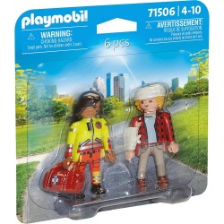 PLAYMOBIL MY LIFE DUO PACK ΔΙΑΣΩΣΤΗΣ ΚΑΙ ΤΡΑΥΜΑΤΙΑΣ (71506)