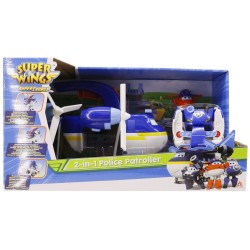 SUPER WINGS - SUPERCHARGE 2 IN 1 POLICE PATROLLER (740834)